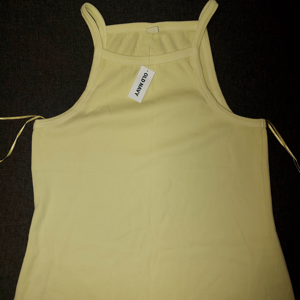 Old Navy Sleeveless Bodycon Midi Dress Side Tie Drawstring